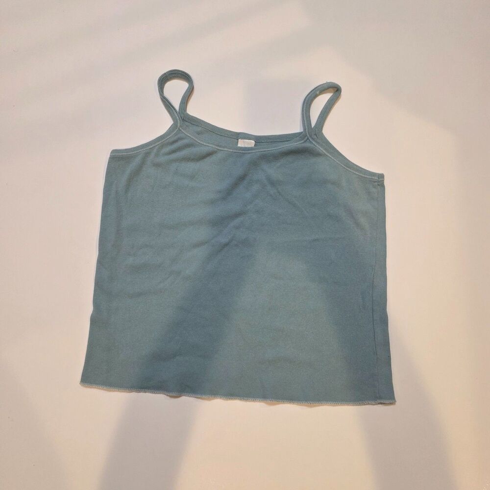 Vintage Rapizzi Made in USA 100% Cotton Blue Tank Top Y2K 90s S/M